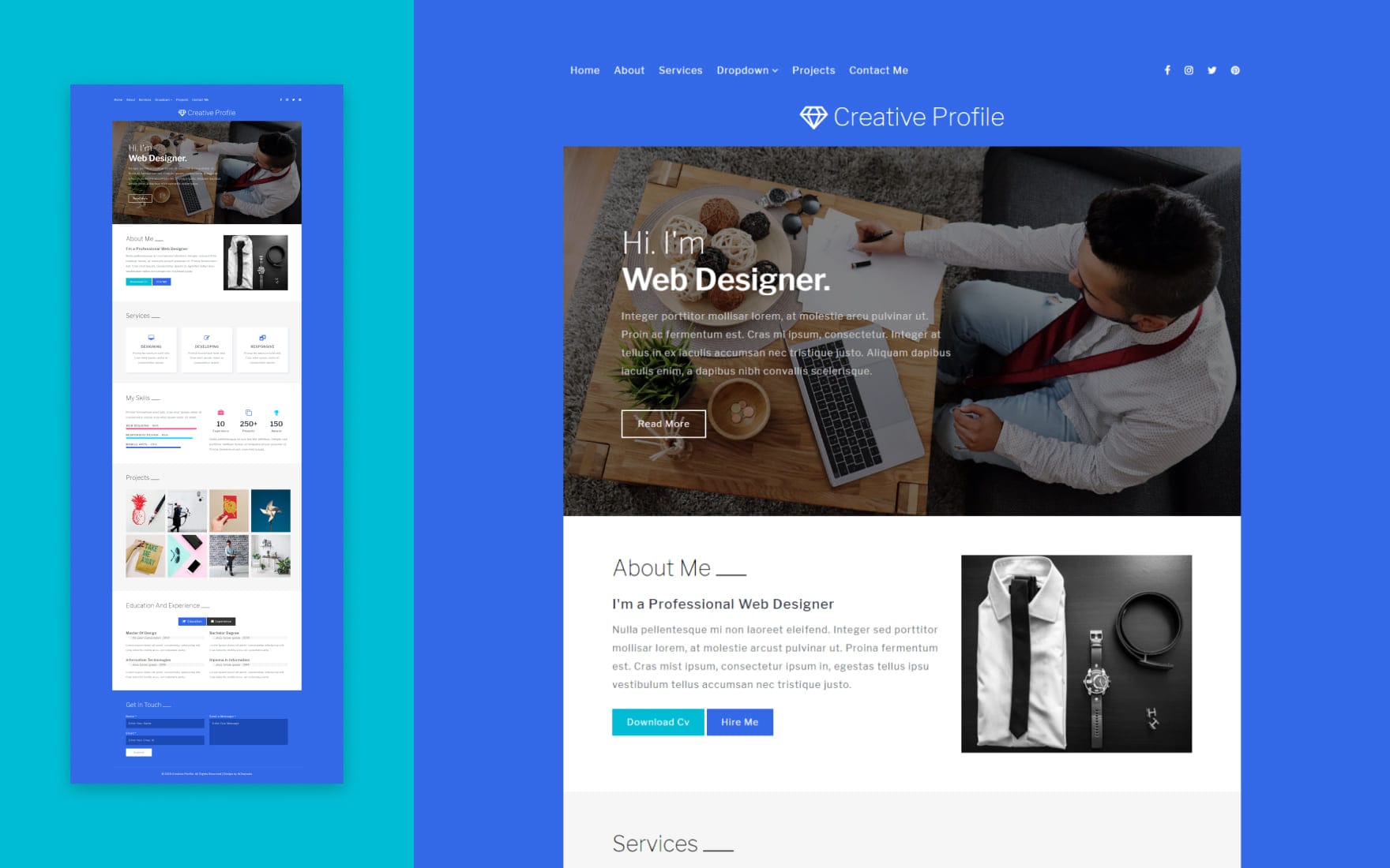 Creative Profile Personal site Template » W3Layouts