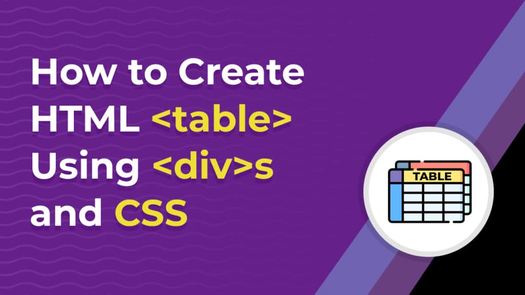 How to create HTML tables Using DIV and CSS W3Mind