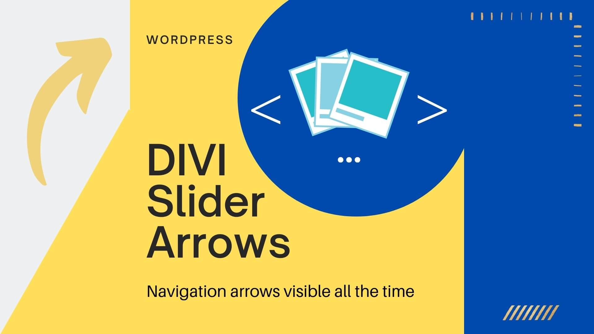 How to make DIVI slider arrows visible all the time? W3 Programmings