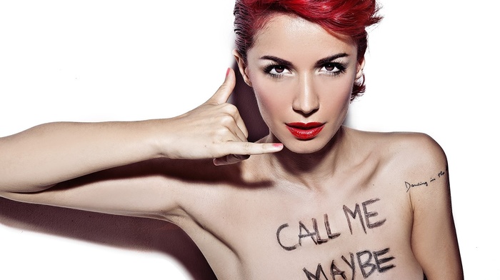 Brunette, Cleavage, Andrea Delogu, Sensual Gaze, Armpits, Tattoo - Wallpaper #172664 (1680X1120Px) On Wallls.com 392_x_700_jpg