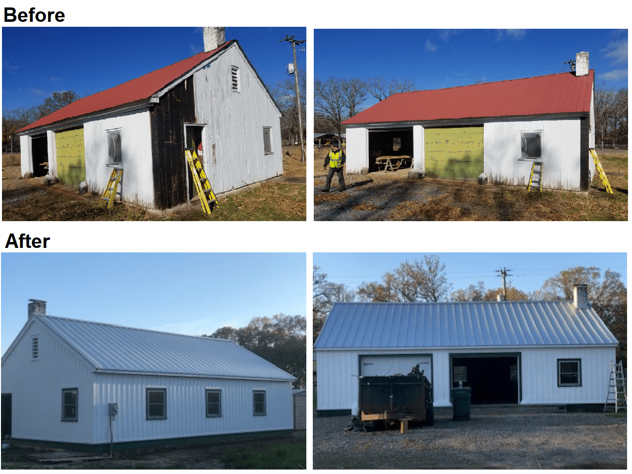 White River Wildlife Refuge Carpentry Building Rehab W4 Construction