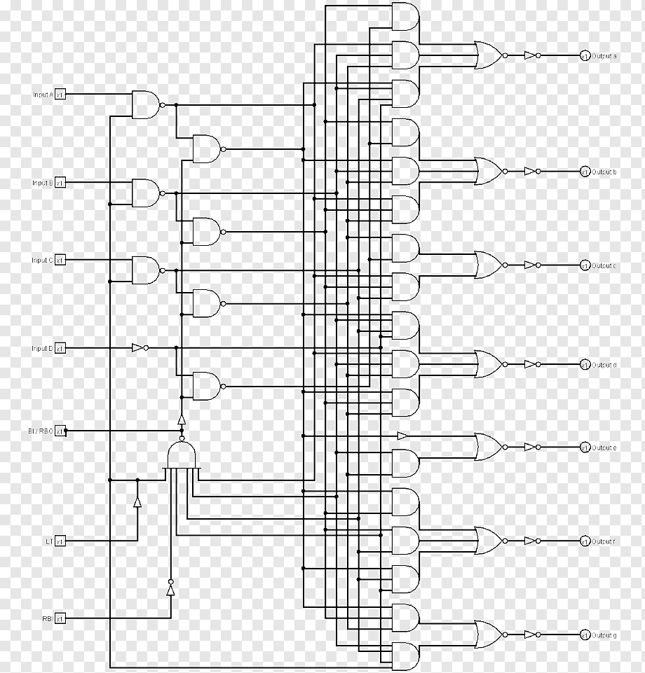 7 Segment Display Circuit Using Logic Gates