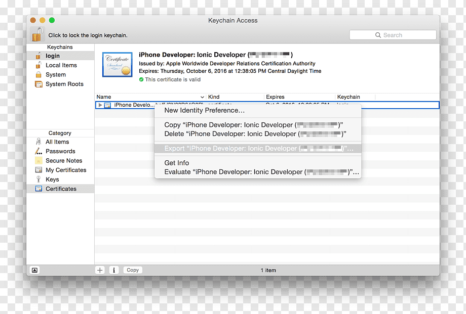 Computer program Keychain Access Authentication Public key certificate