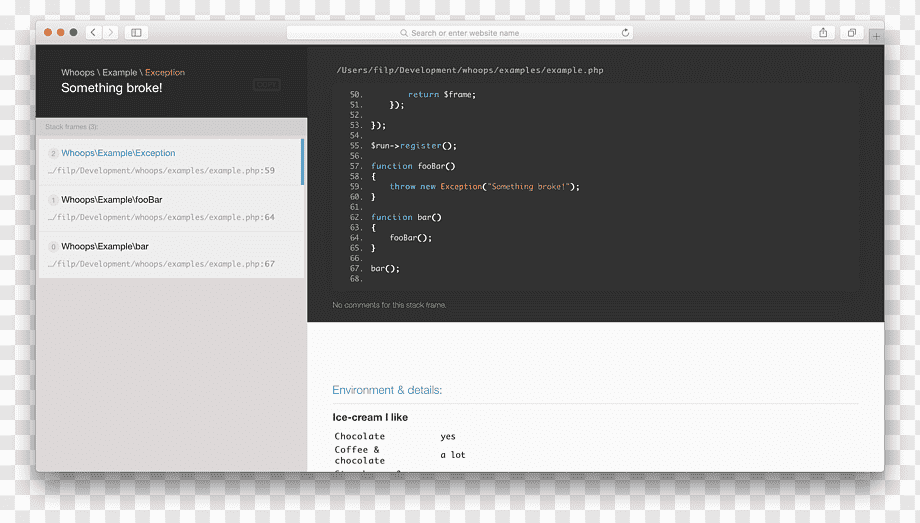 Laravel PHP Exception handling Software framework Debugging, Github