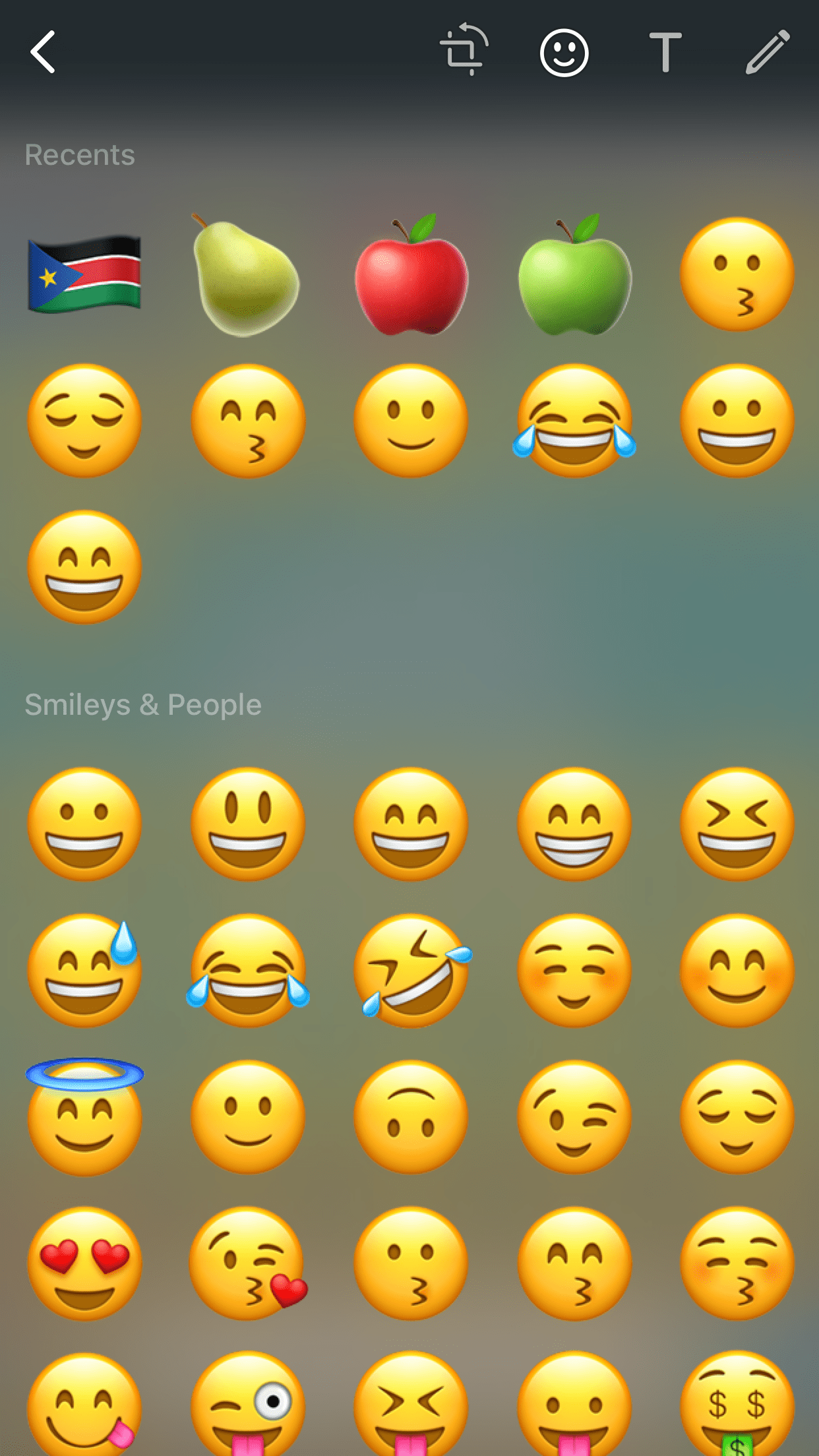 Recent emojis and search engine for iOS WABetaInfo