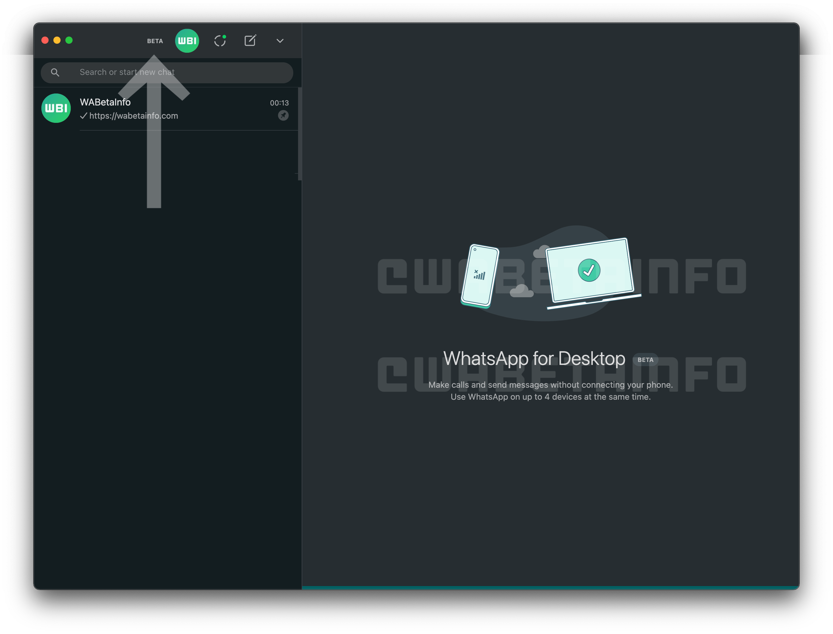 Spotted the WhatsApp for Desktop beta with multidevice compatibility