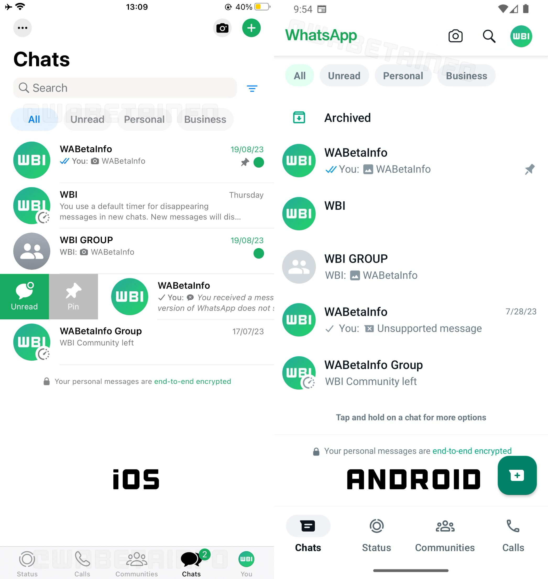 WhatsApp news of the week new app interface for iOS and Android