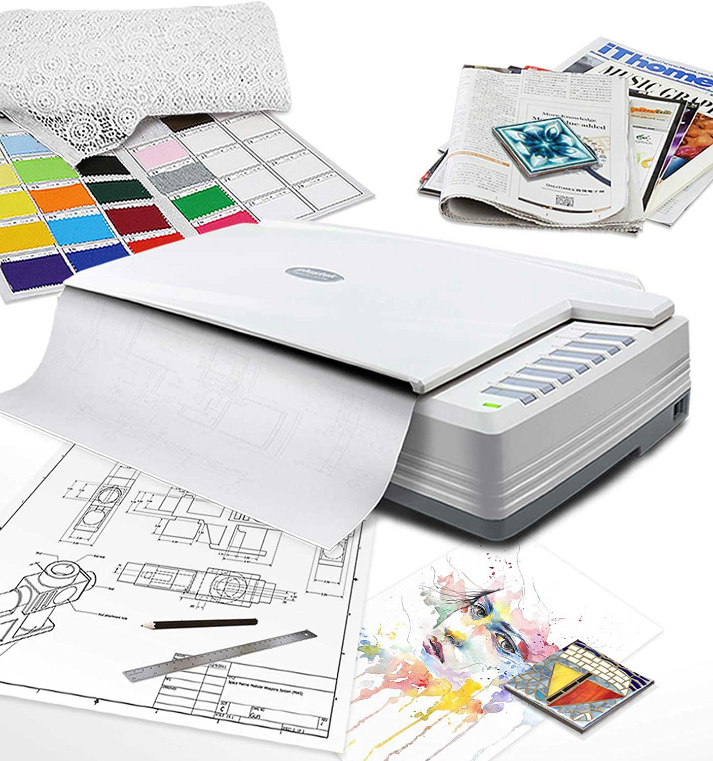 OpticPro A320E เครื่องสแกนเนอร์ A3 ความละเอียดสูง สำหรับงานสแกนแบบ