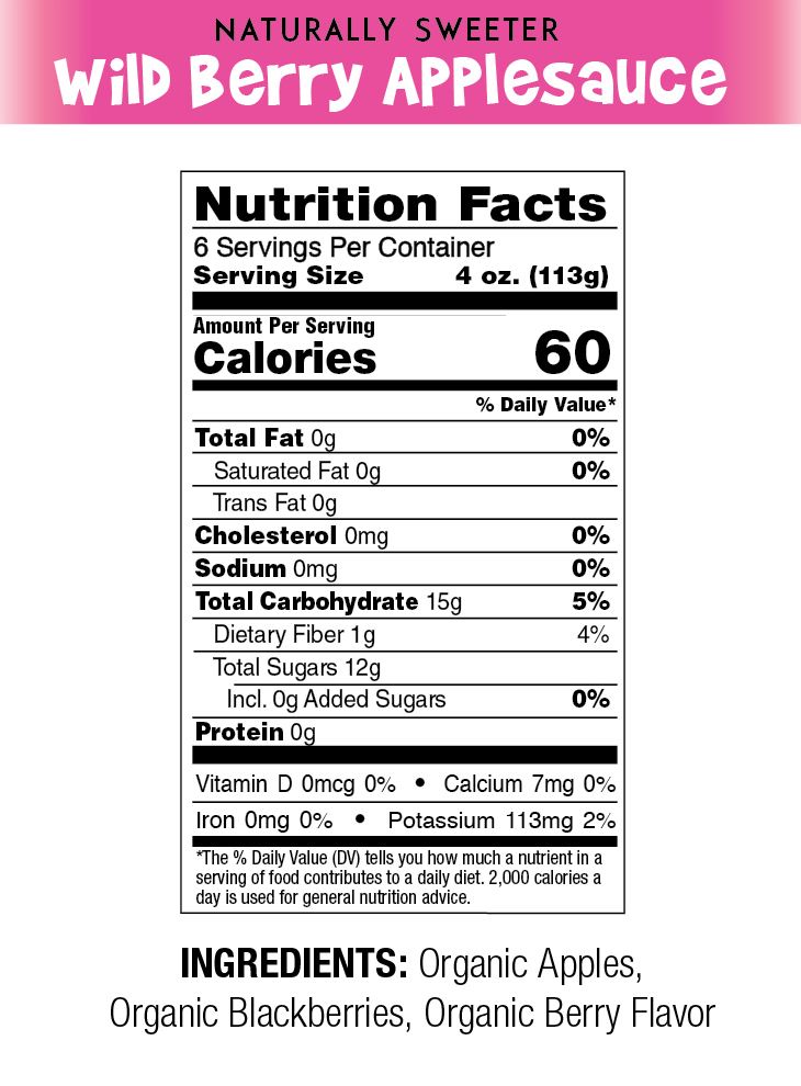 Organic Applesauce Wacky Apple