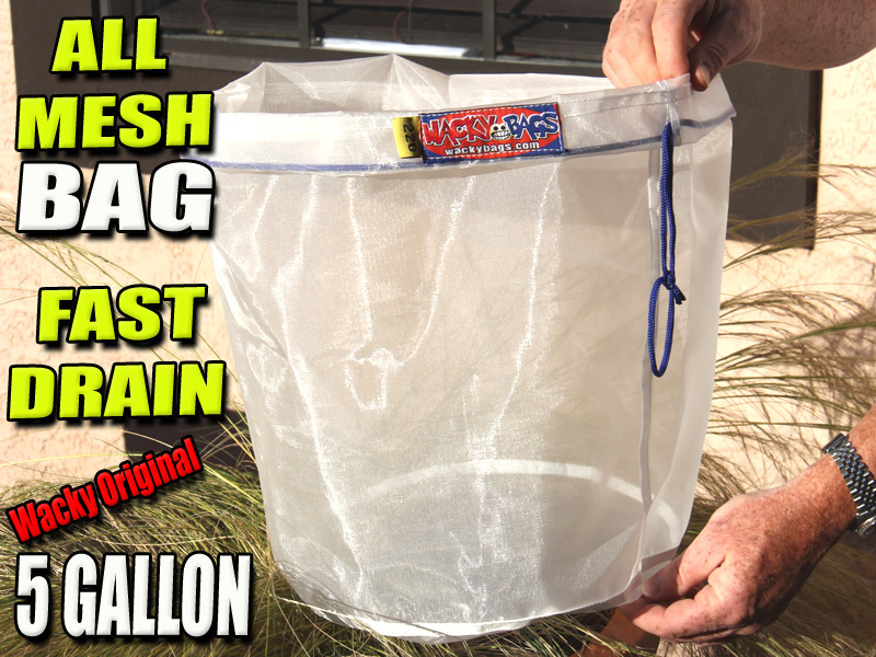 Wacky Bubble Hash Bags 5 Gallon 8 Bag Set All Mesh Wacky Willys