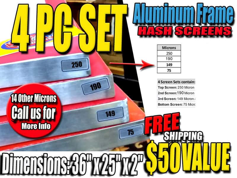 Screen Set Dry Sift Hash Screen Set wacky willys web