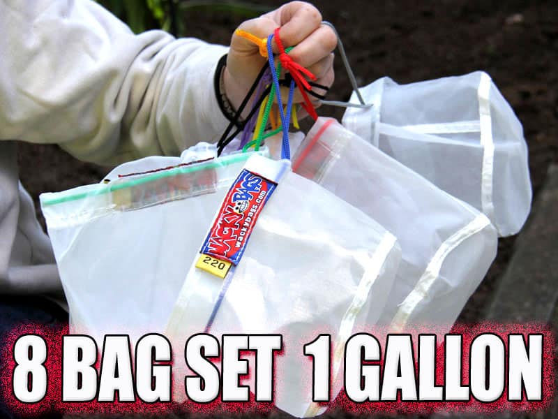 Wacky Bubble Hash Bags 5 Gallon 8 Bag Set All Mesh Wacky Willys