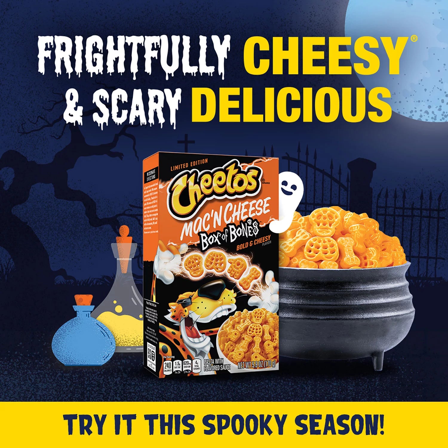 萬聖節期間 全新 Cheetos Mac 'N Cheese Box of Bones 上架，還有節日服裝抽獎活動 • 哇靠!紐約