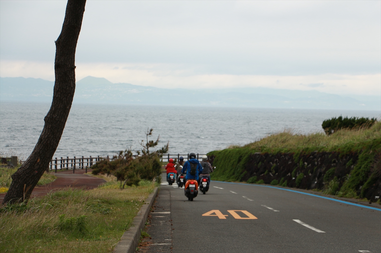 充実！東海汽船主催「島トレ・レンタル原付バイクで巡る伊豆大島ツアー」（5）温泉＆三原山散策
