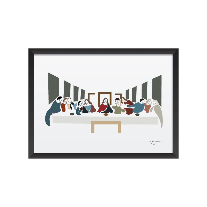 The Last Supper Art Frame Modern Art Print WAFFF Studios