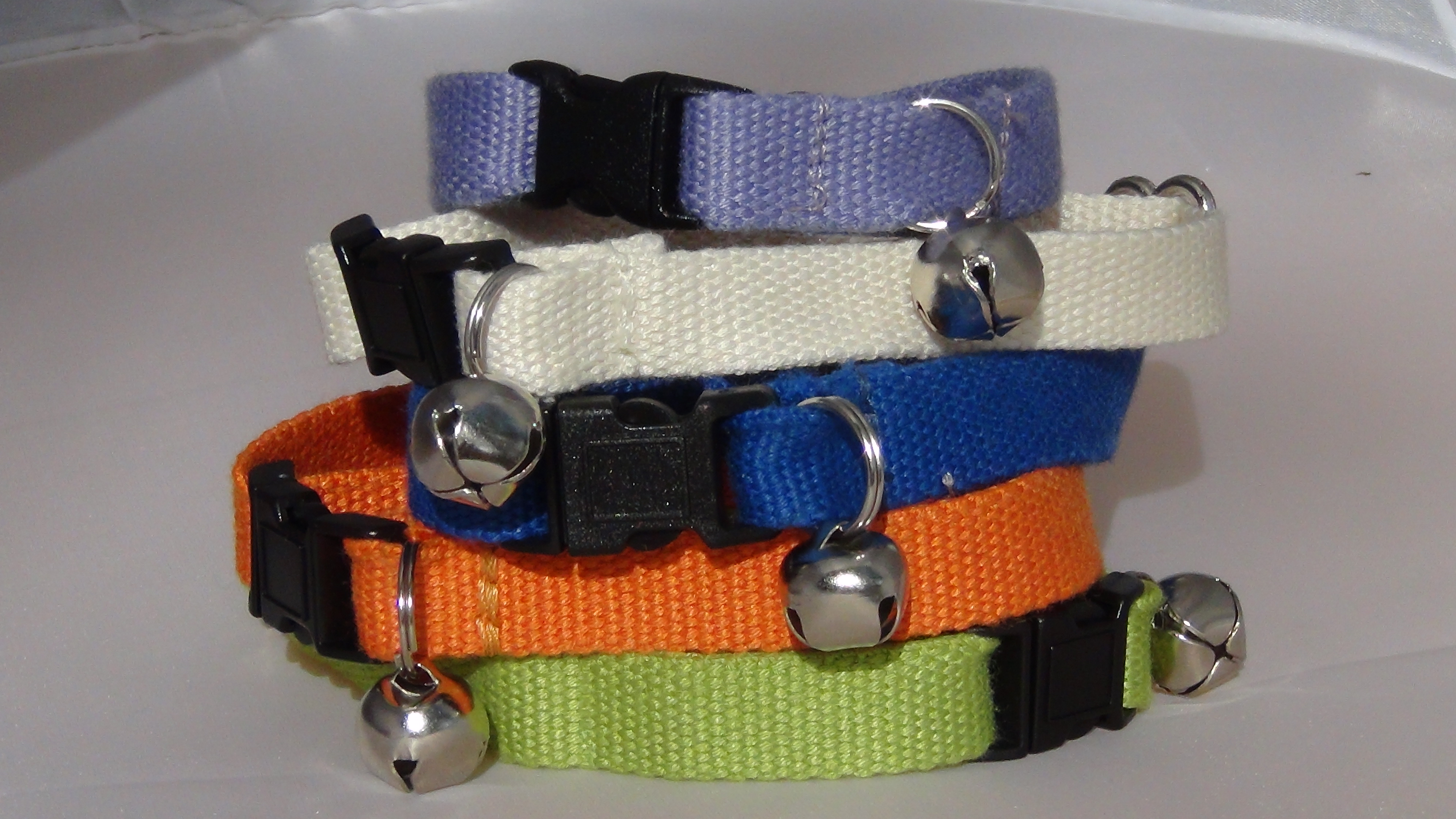 Stacked Cat Collars Wagging Green Pet Products