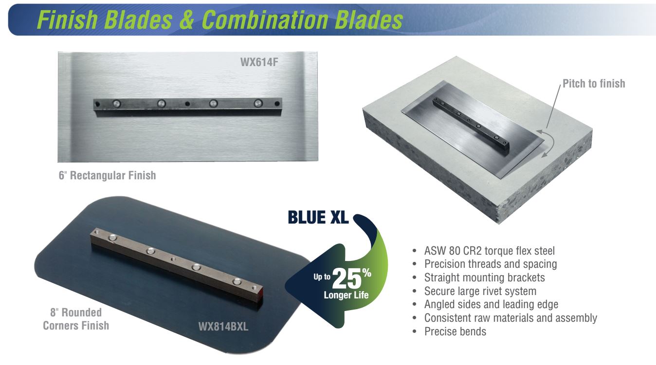 Steel Trowel Blades & Accessories Wagman Metal Products Inc