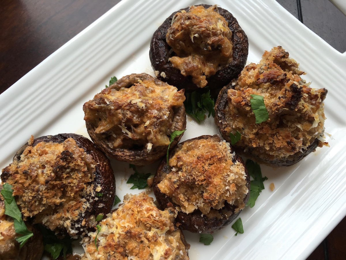 SausageStuffed Mushroom Caps