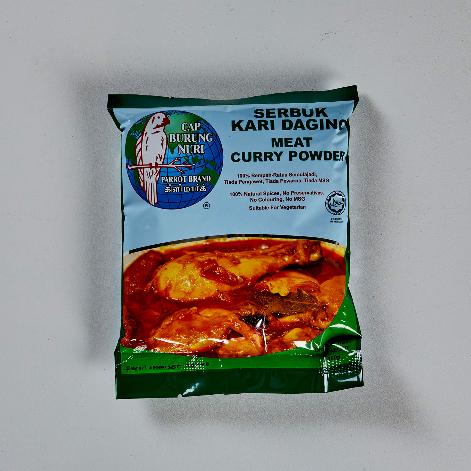 PARROT Meat Curry Powder 250g/60 Wah Lien