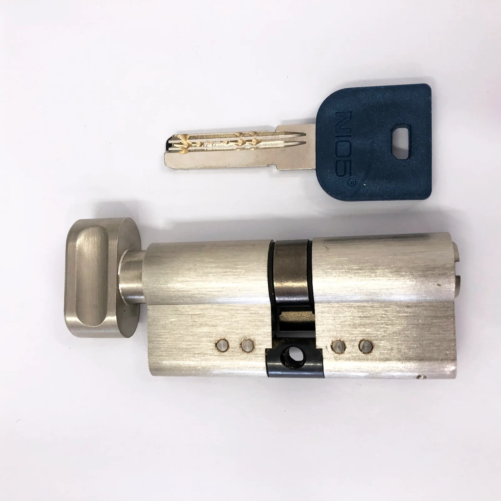 Euro Door Lock Cylinder Core Lock Brass & Nickle Thumb turn Lock
