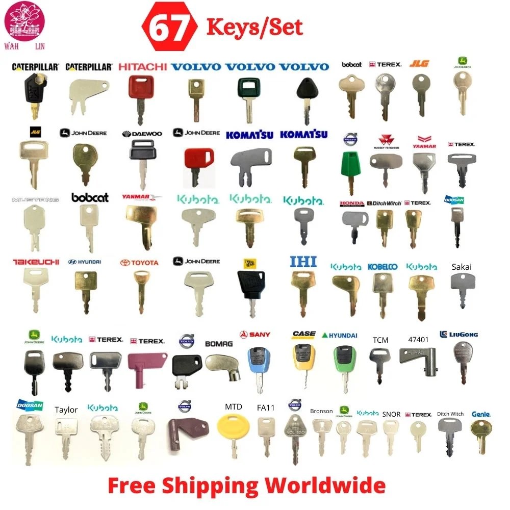 Master 67 Keys Ignition Set For Heavy Equipment & Construction Fits