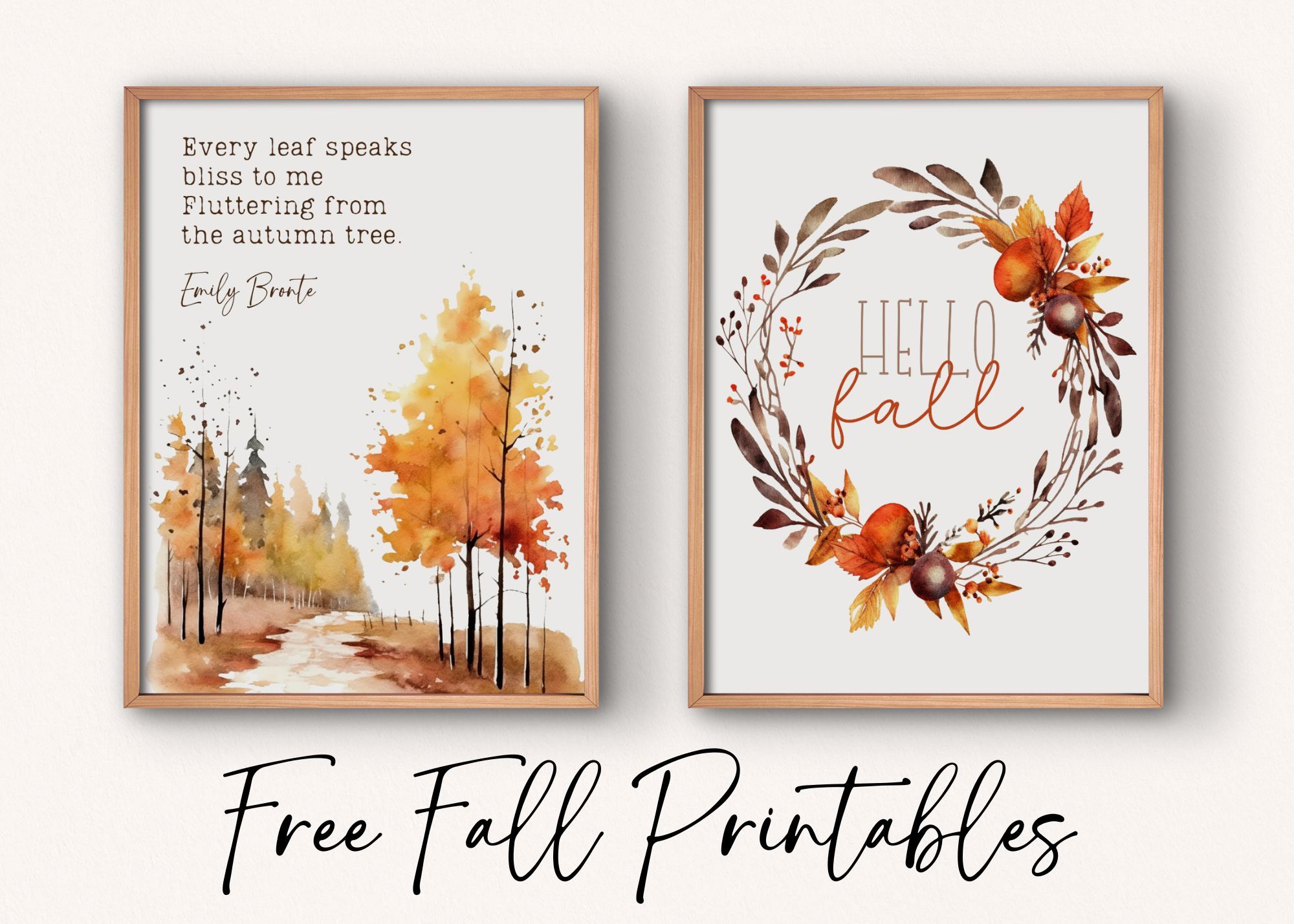 Free Fall Printable Wall Art Wake Early Crafts