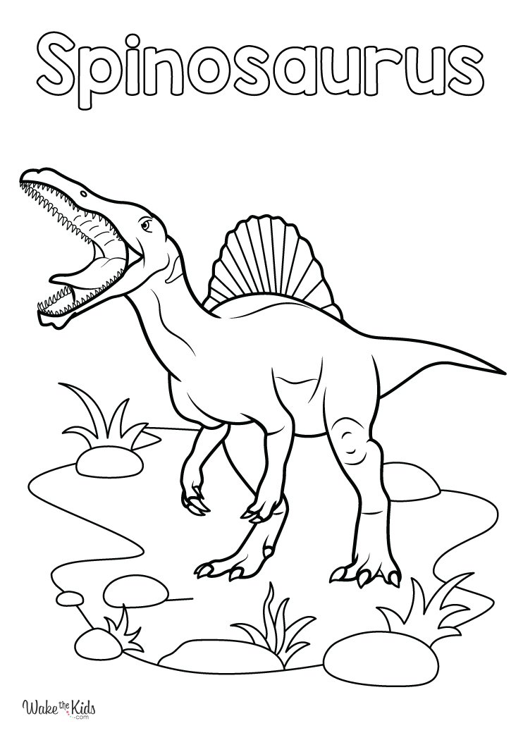 Spinosaurus Coloring Pages (Free Printable PDFs) WakeTheKids