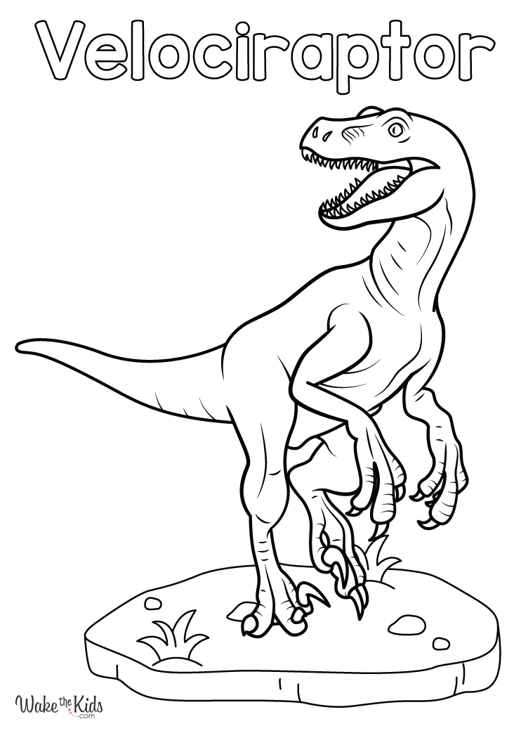 Velociraptor Coloring Pages (Free Printable PDFs) WakeTheKids
