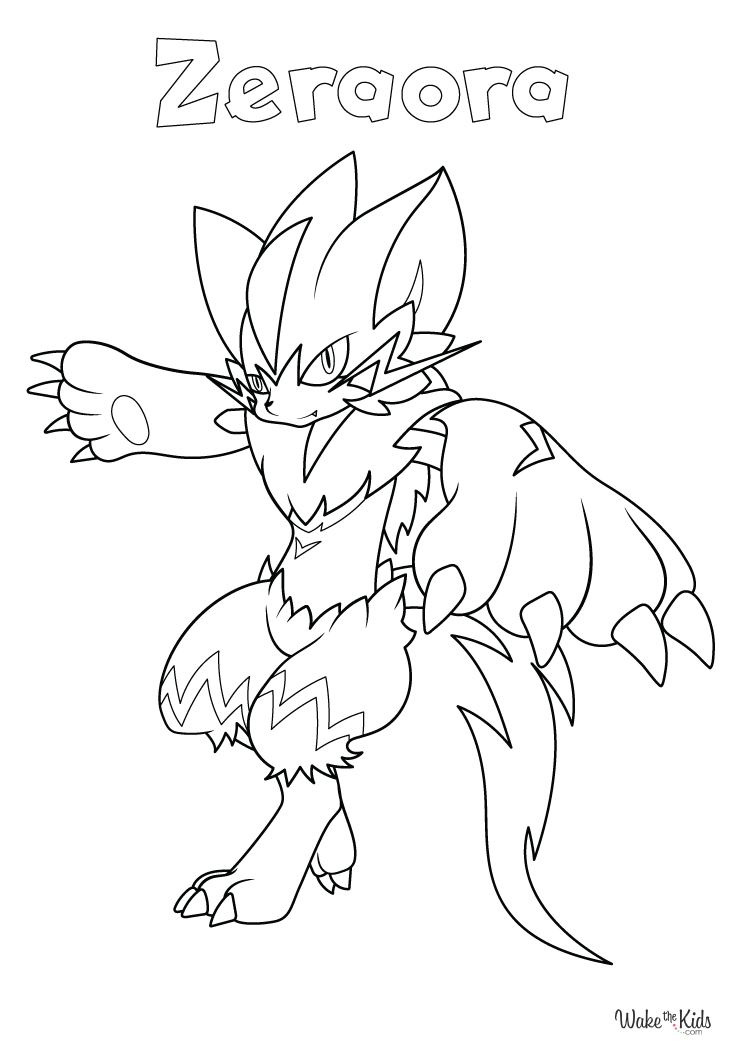 Zeraora Coloring Pages (Free Printable PDFs) WakeTheKids