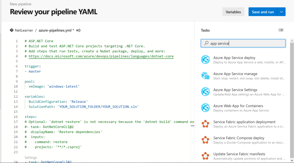 YAMLdefined CI/CD for ASP Core 3.1 Wake Up And Code!