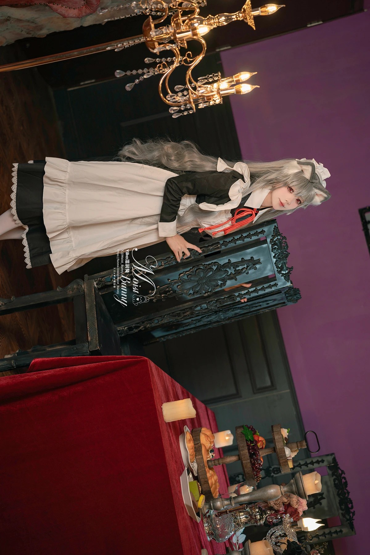 黏黏团子兔Cosplay 2月月票特典菲奇子女仆