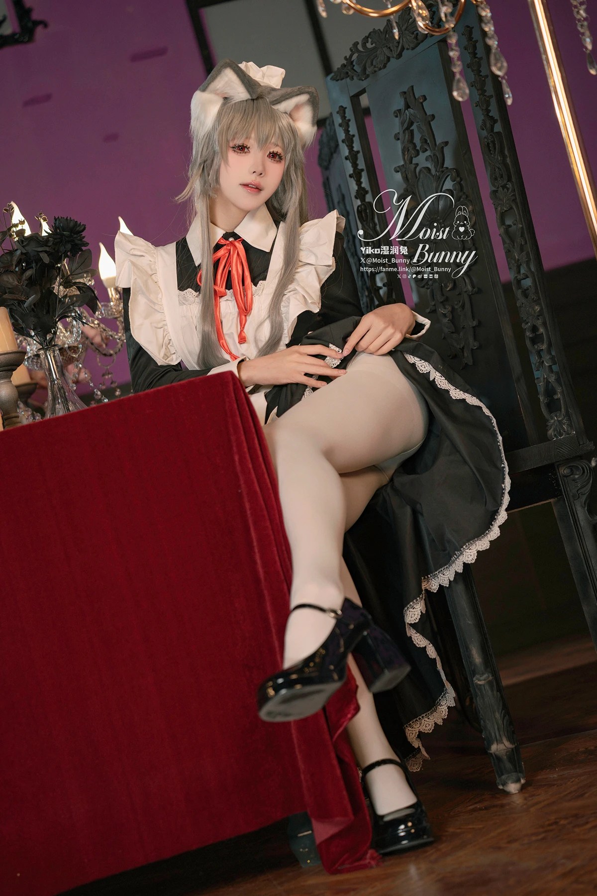 黏黏团子兔Cosplay 2月月票特典菲奇子女仆