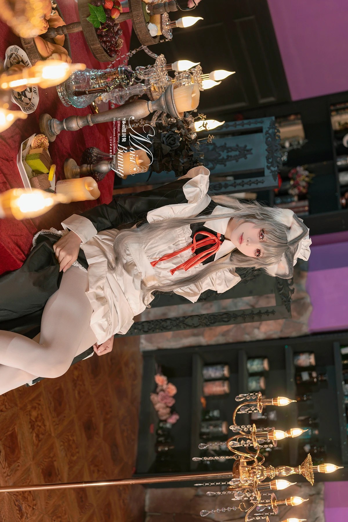 黏黏团子兔Cosplay 2月月票特典菲奇子女仆