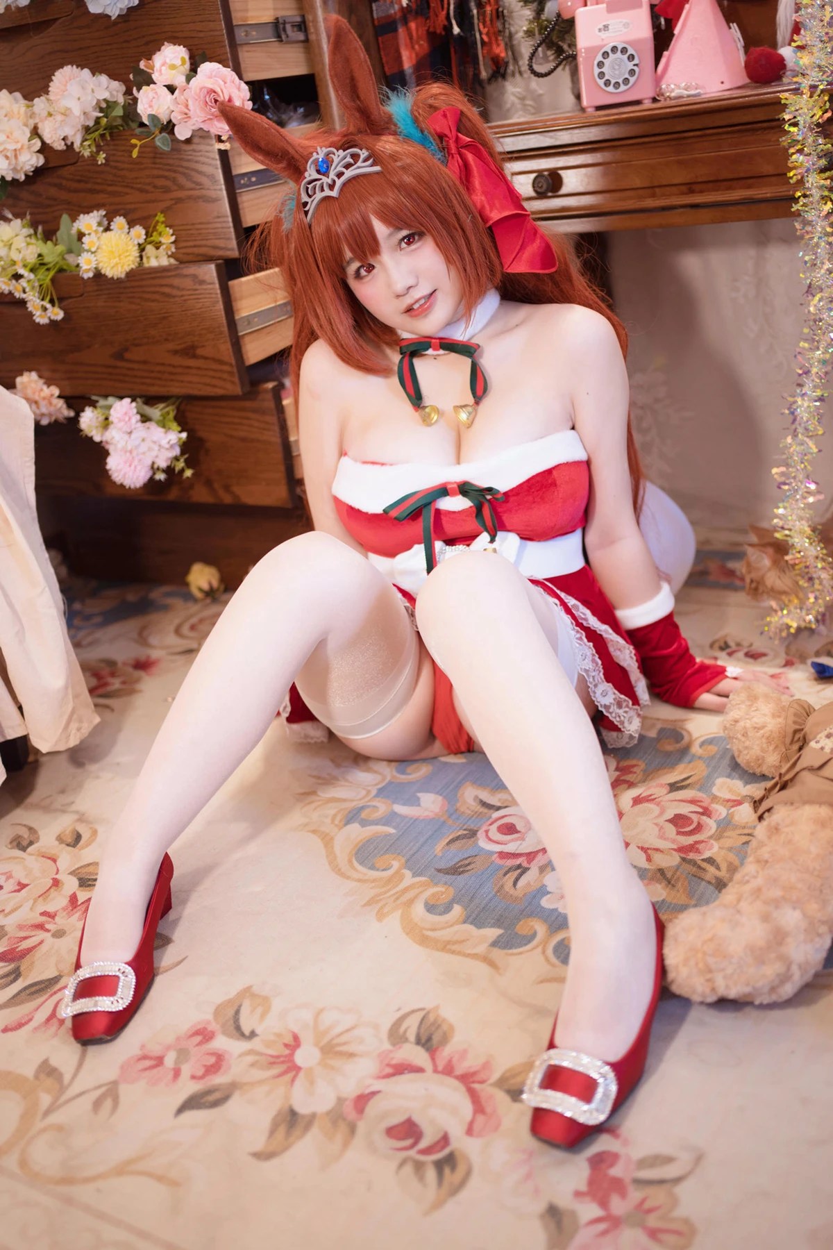 阿半今天很开心 Cosplay 赛马娘大和赤骥绯红的星落之夜