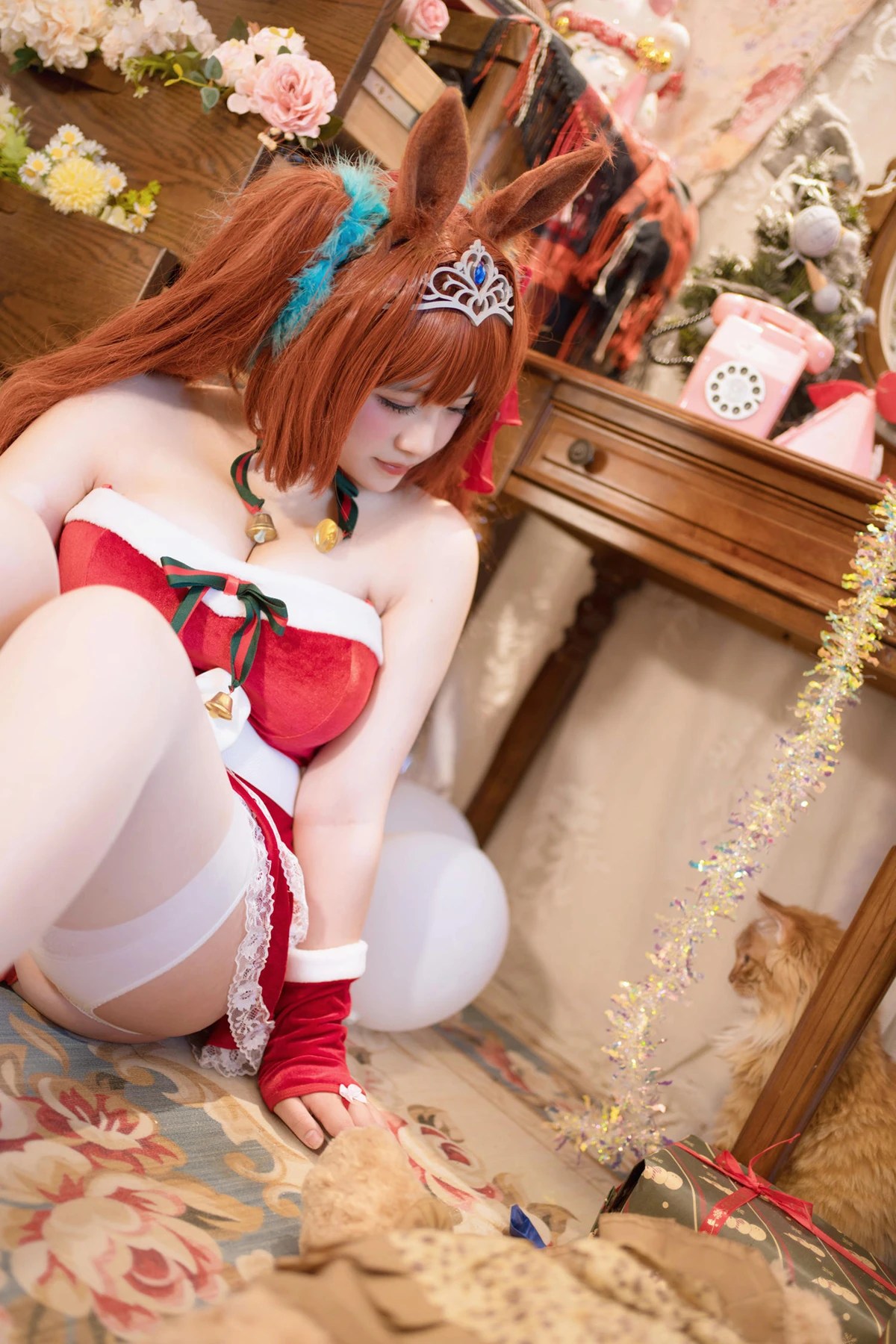 阿半今天很开心 Cosplay 赛马娘大和赤骥绯红的星落之夜