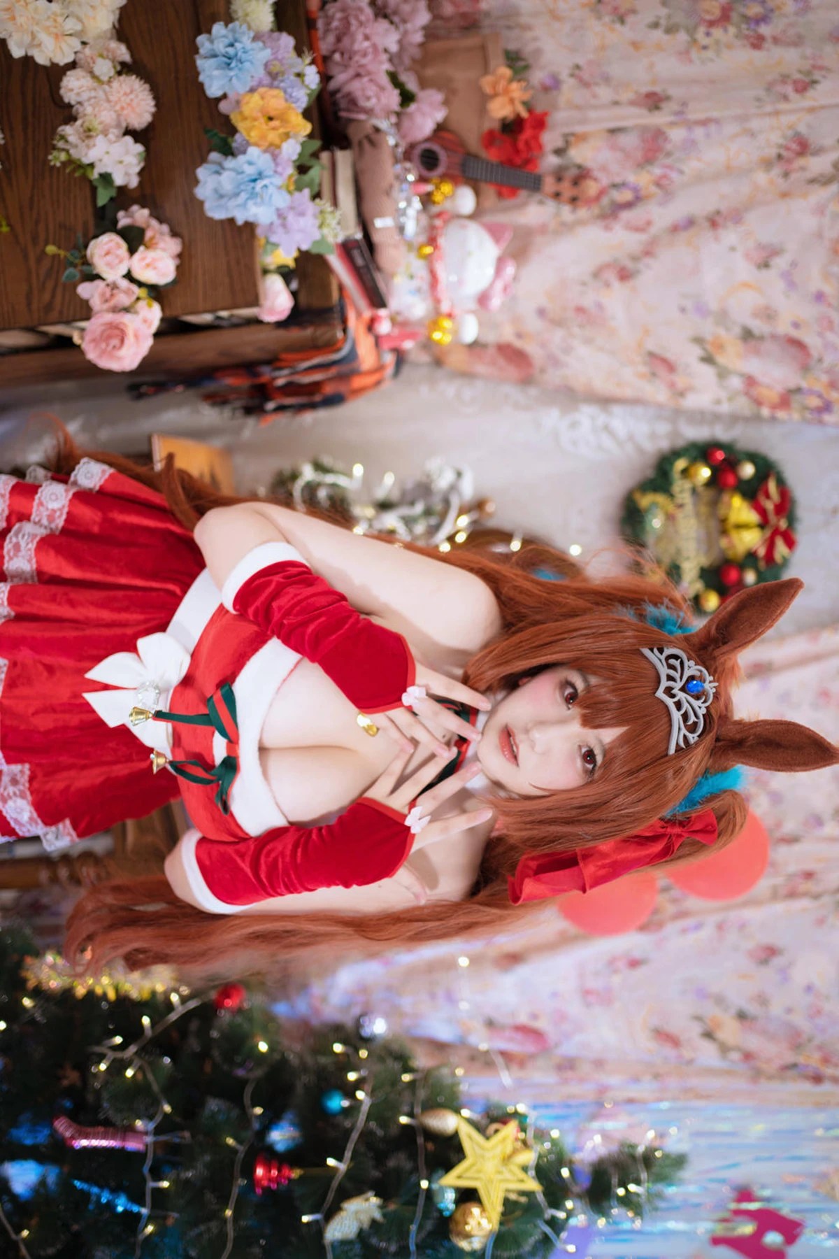 阿半今天很开心 Cosplay 赛马娘大和赤骥绯红的星落之夜