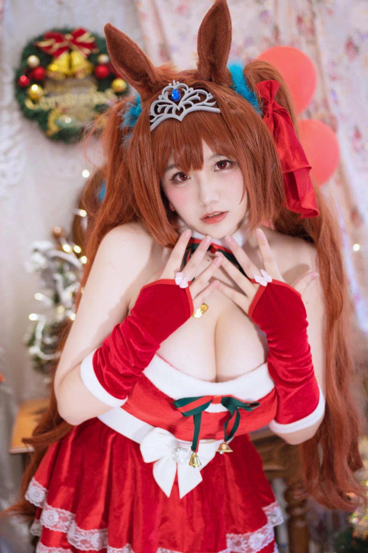 阿半今天很开心 Cosplay 赛马娘大和赤骥绯红的星落之夜