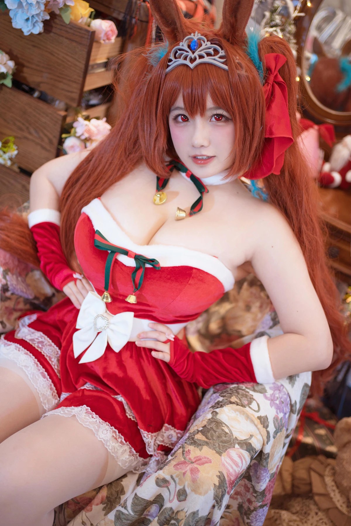 阿半今天很开心 Cosplay 赛马娘大和赤骥绯红的星落之夜