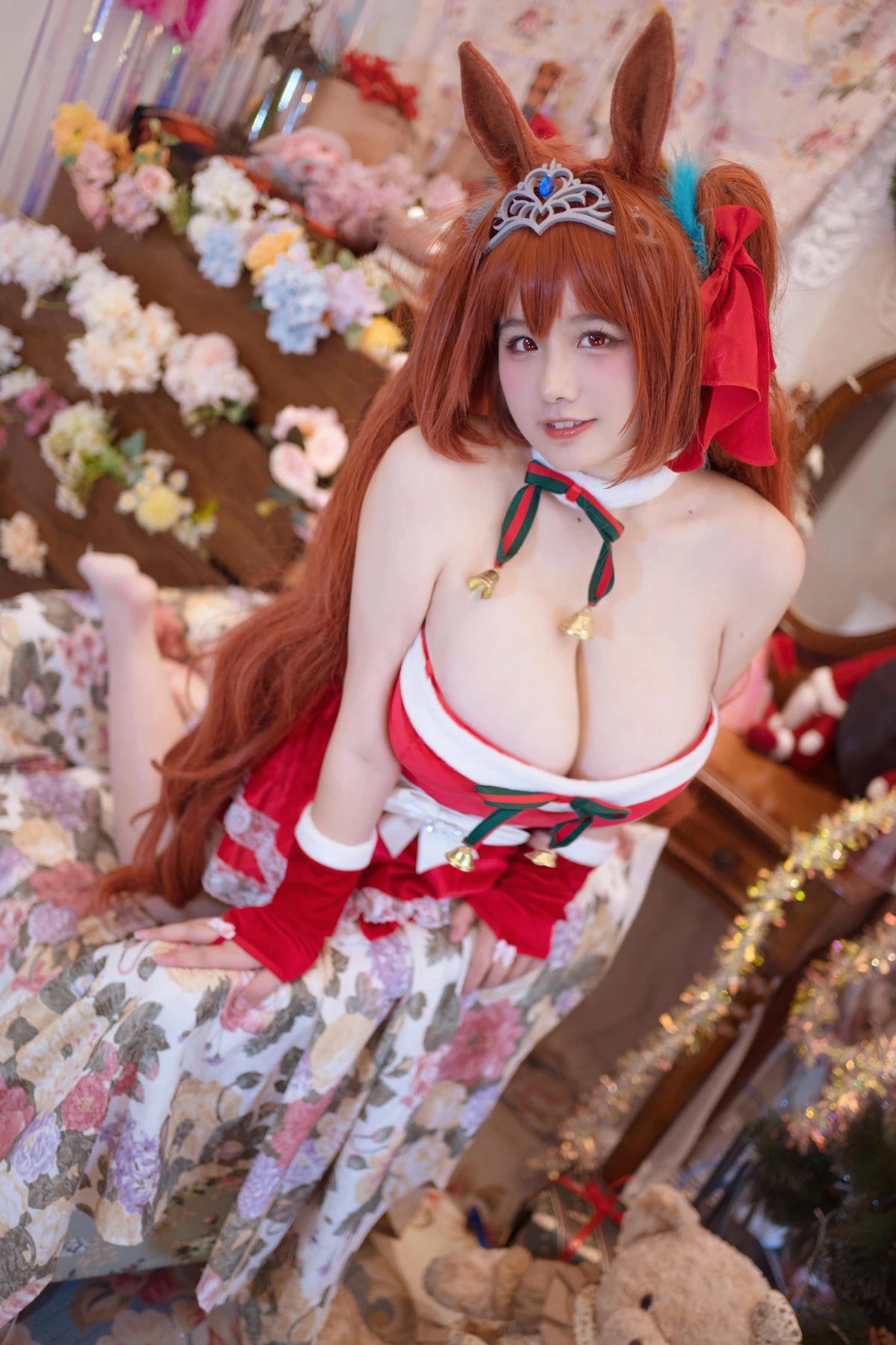 阿半今天很开心 Cosplay 赛马娘大和赤骥绯红的星落之夜