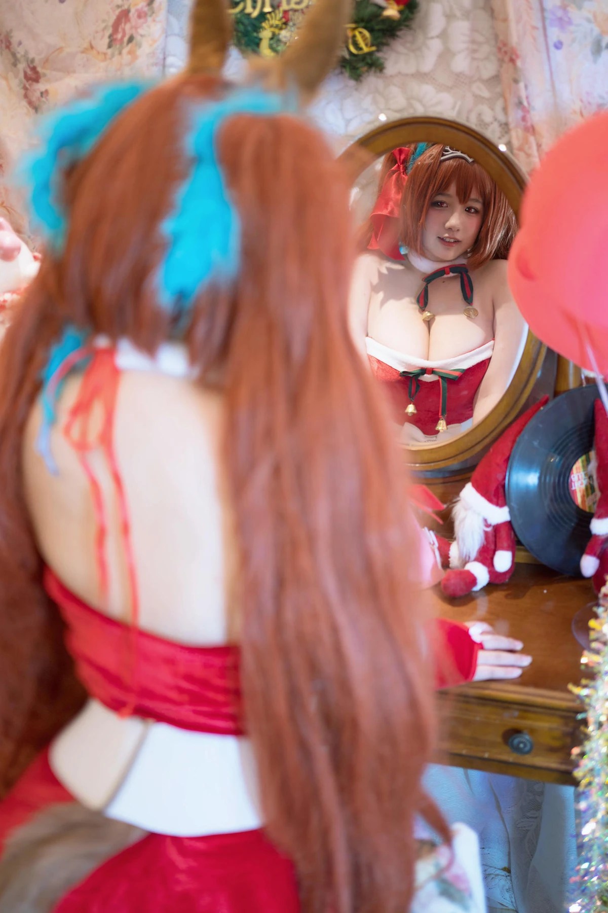 阿半今天很开心 Cosplay 赛马娘大和赤骥绯红的星落之夜