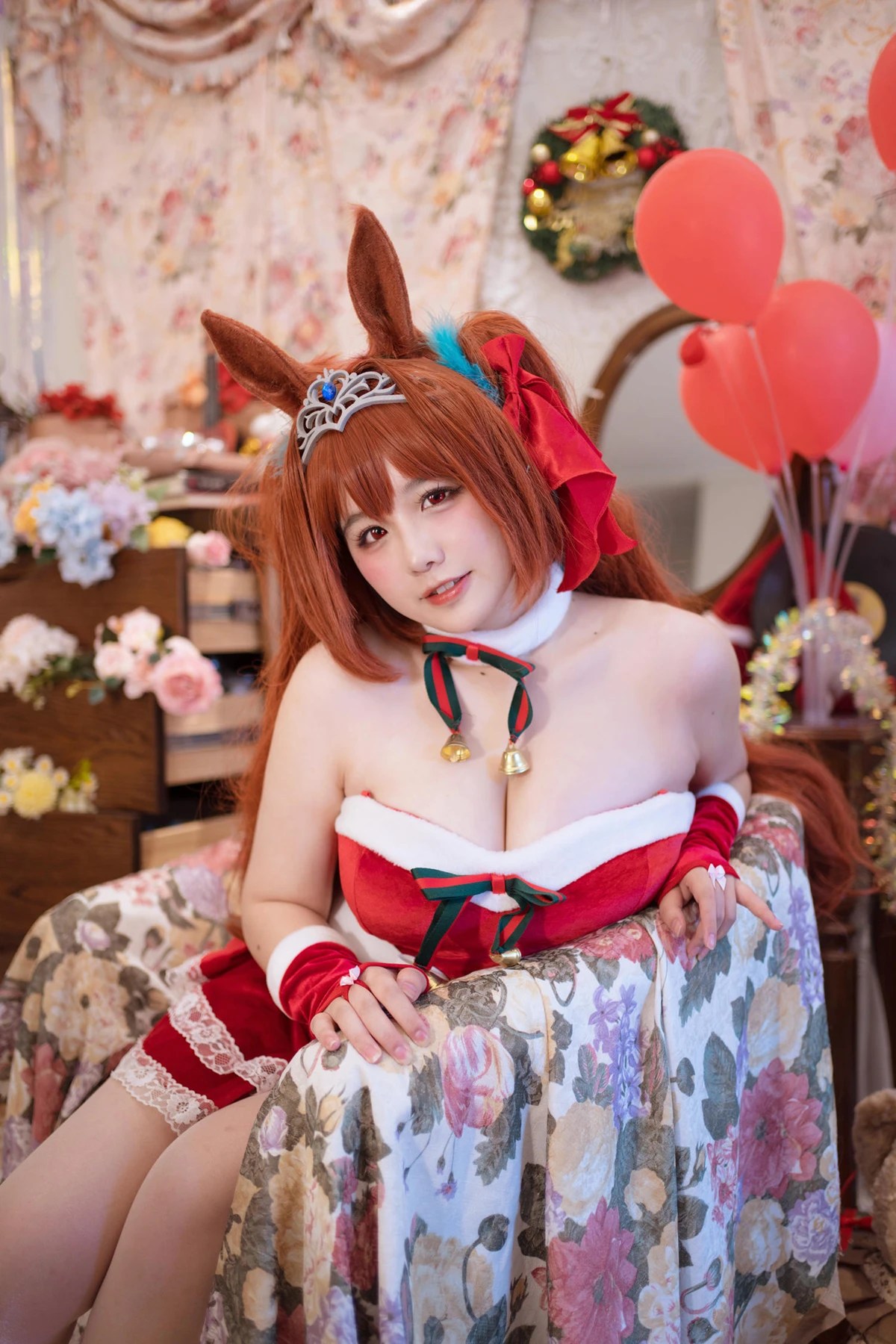 阿半今天很开心 Cosplay 赛马娘大和赤骥绯红的星落之夜
