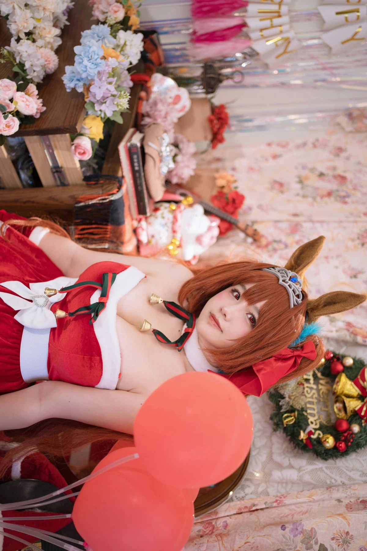 阿半今天很开心 Cosplay 赛马娘大和赤骥绯红的星落之夜