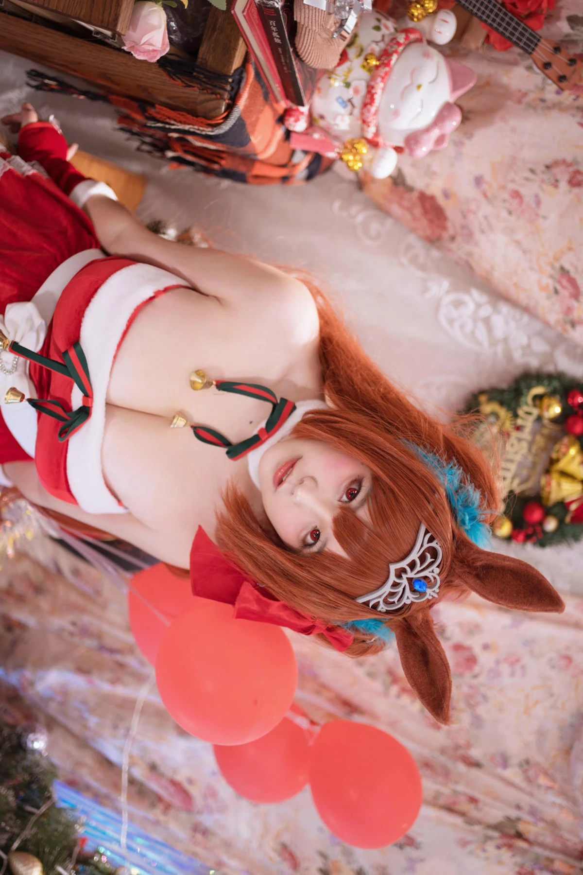 阿半今天很开心 Cosplay 赛马娘大和赤骥绯红的星落之夜