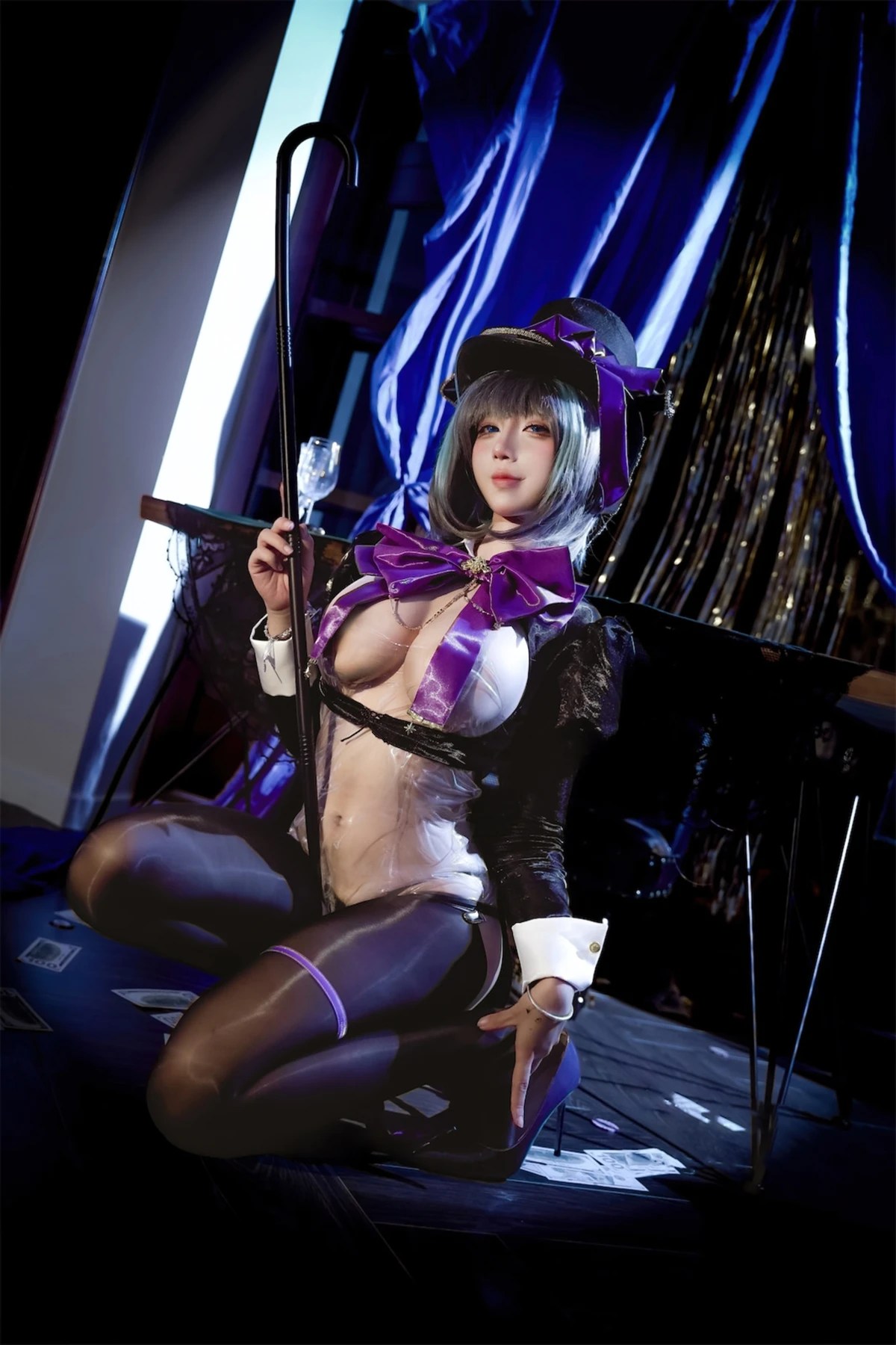 九曲Jean Cosplay 柴郡绚烂夜梦