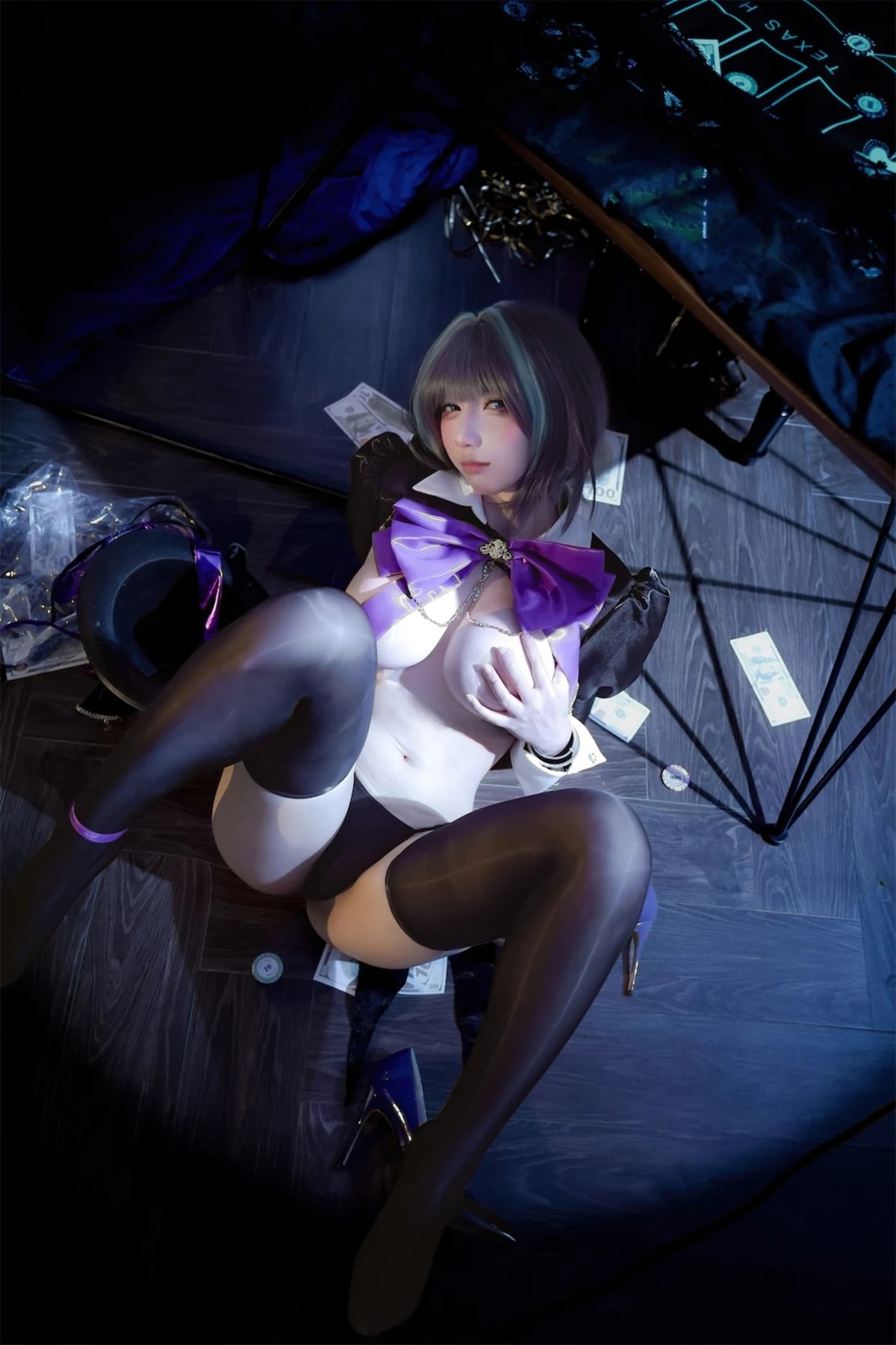 九曲Jean Cosplay 柴郡绚烂夜梦