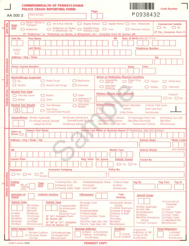 How to Read Your Pennsylvania Car Accident Report Hal Waldman