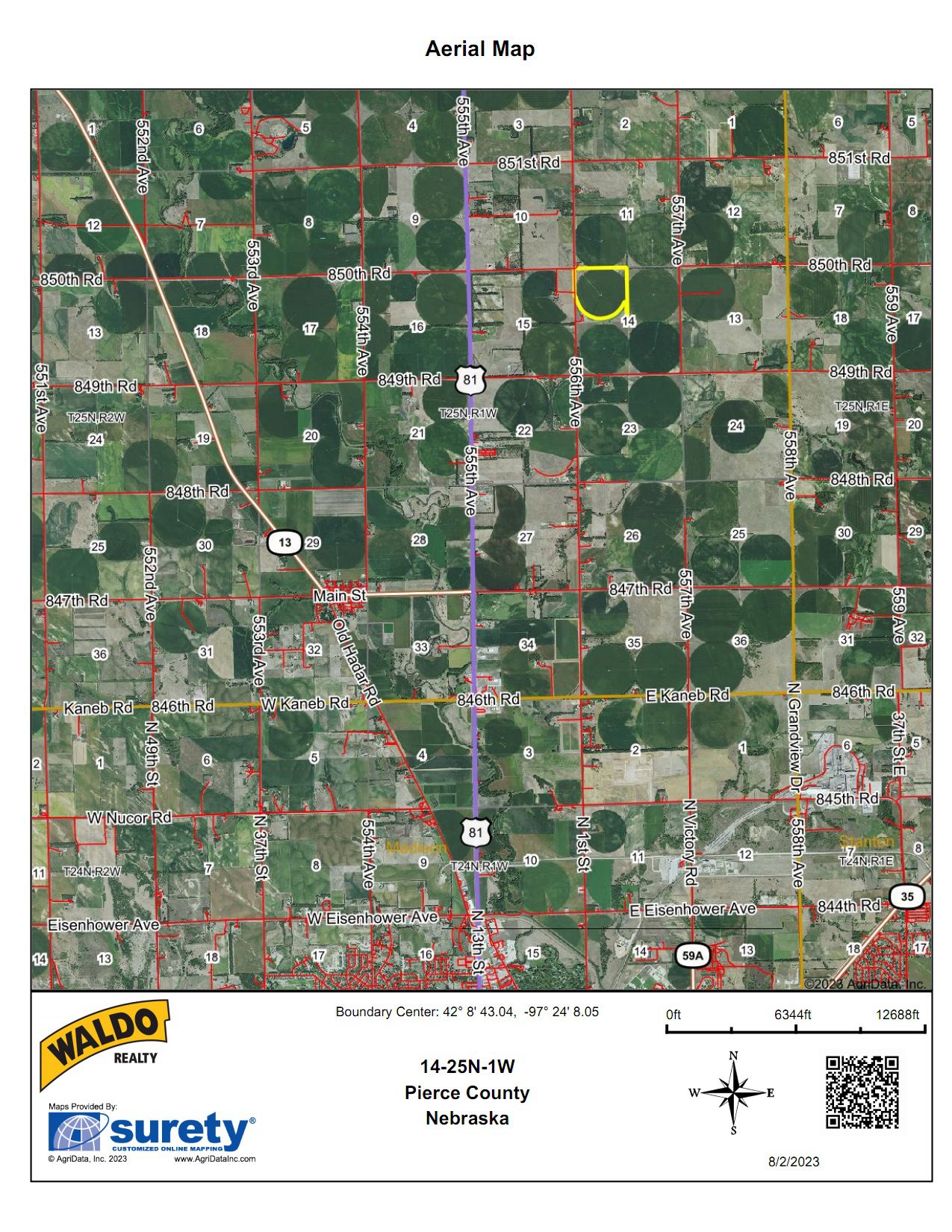 Pierce County, NE Farm for Sale (T2306) Waldo Realty