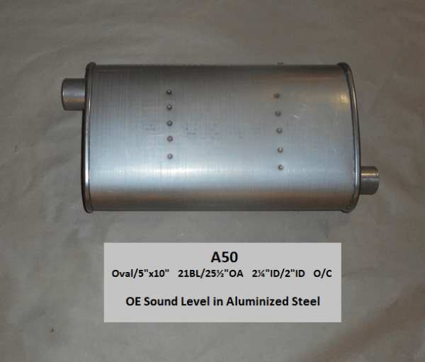 Oval Aluminized Steel OE Sound Level Muffler Waldron's Exhaust