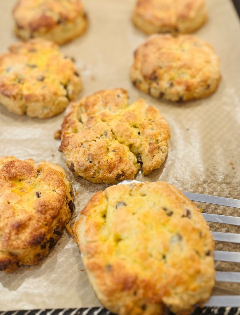 English cream scones with chocolate chips