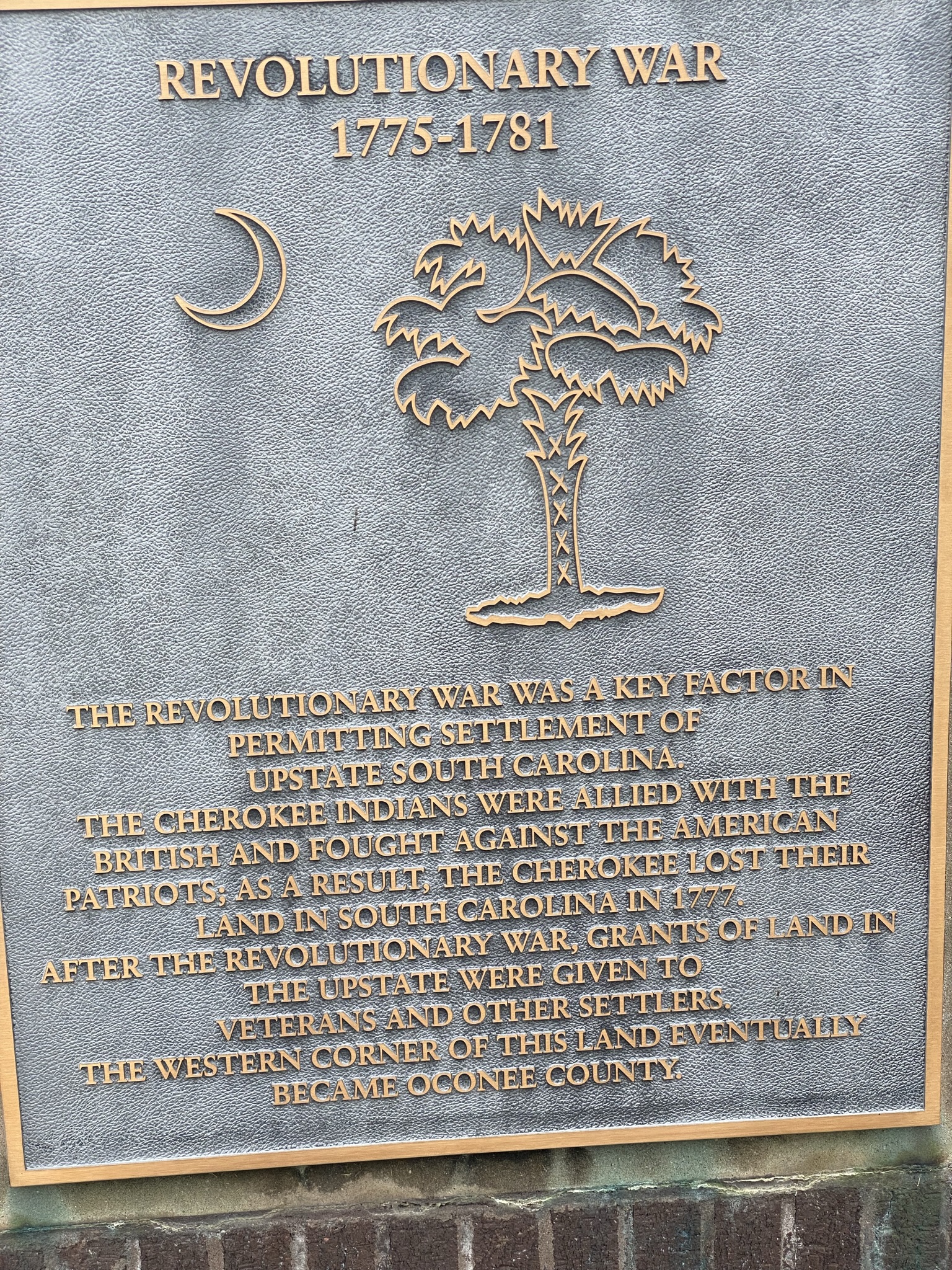 Oconee Veterans Park, Walhalla, South Carolina Walhalla Chapter NSDAR